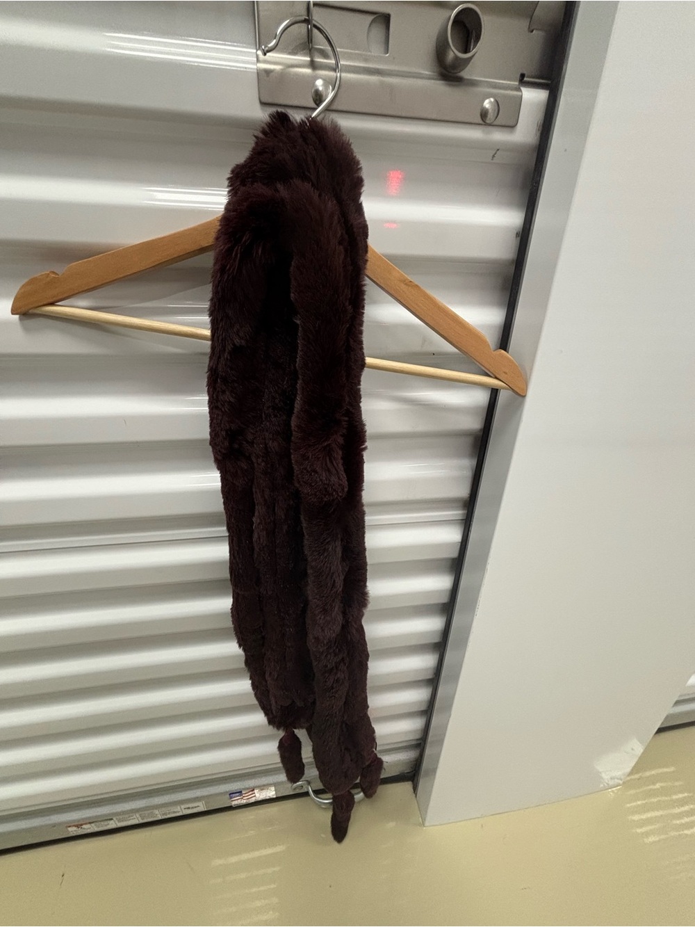 Rabbit Fur Scarf - Burgundy